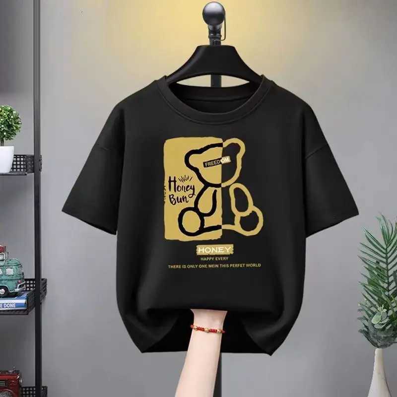 Clothing Sets Summer Baby Girls Clothes Set Children Cartoon Bear Printed T-shirts and Shorts 2 Piece Suit Kid Short Sleeve Top Bottom Outfits H241214