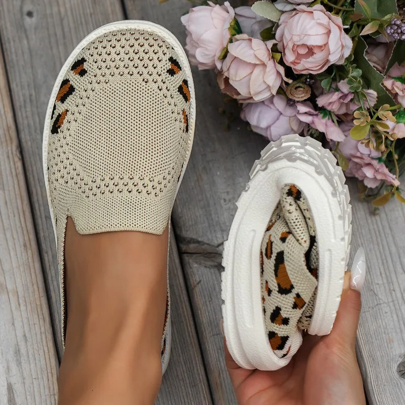 2024 Autumn Round Womens Fashion Website Le Fu Shallow Womens Flat Bottom Soft Bottom Knitted Ballet Flat Shoes Casual Boat Shoes 241213