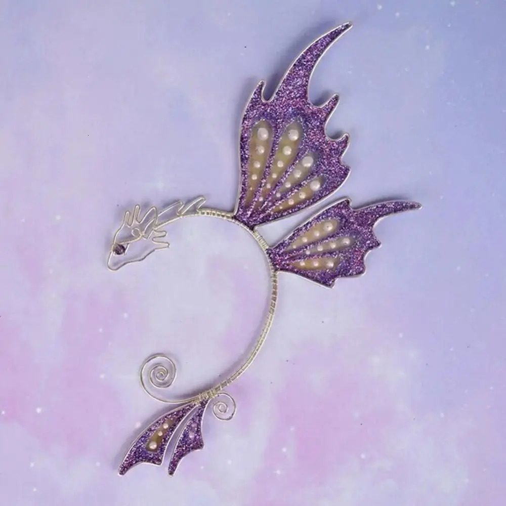 Women Fashion Earring No Piercing Butterfly Elf Clip Earrings Ear Cuff Girls Gift Creative Halloween Cosplay Elf Ear Clip 241214