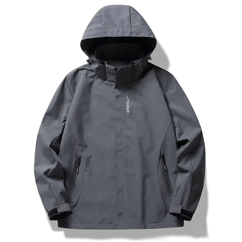 Fashionable outdoor jacket womens single-layer hood interchangeable coat autumn comfortable casual long sleeved waterproof 241214