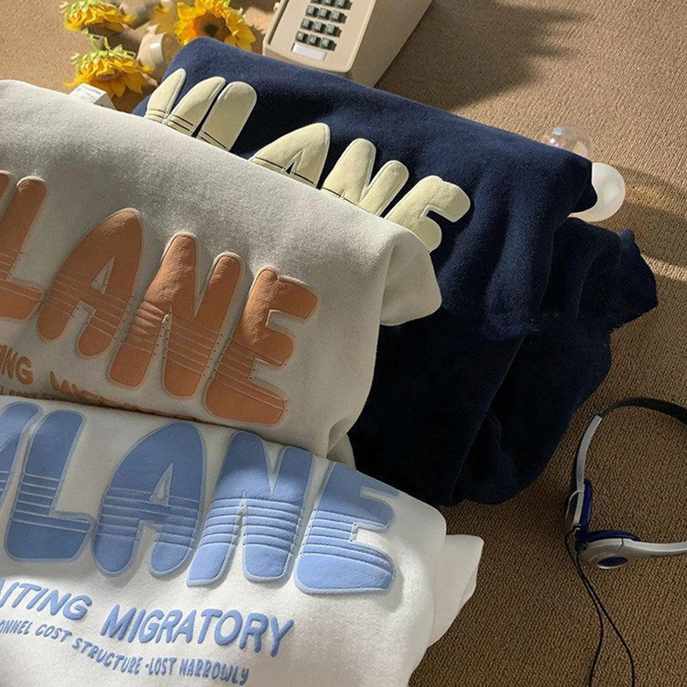 100% pure cotton mens heavy-duty hoodie sportswear Y2k letter printing loose pull Harajuku streetwear American hoodie 241214