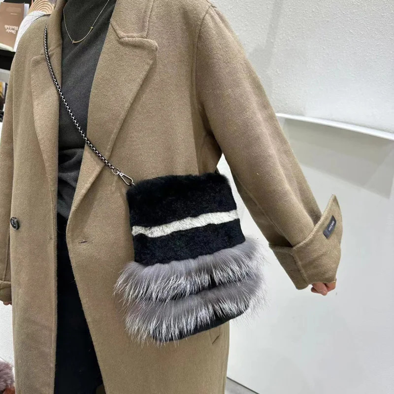 Home>Products>Rex Rabbit Leather Bag>Winter Womens Cross Shoulder Bag>Genuine Fur Phone Bag 241213