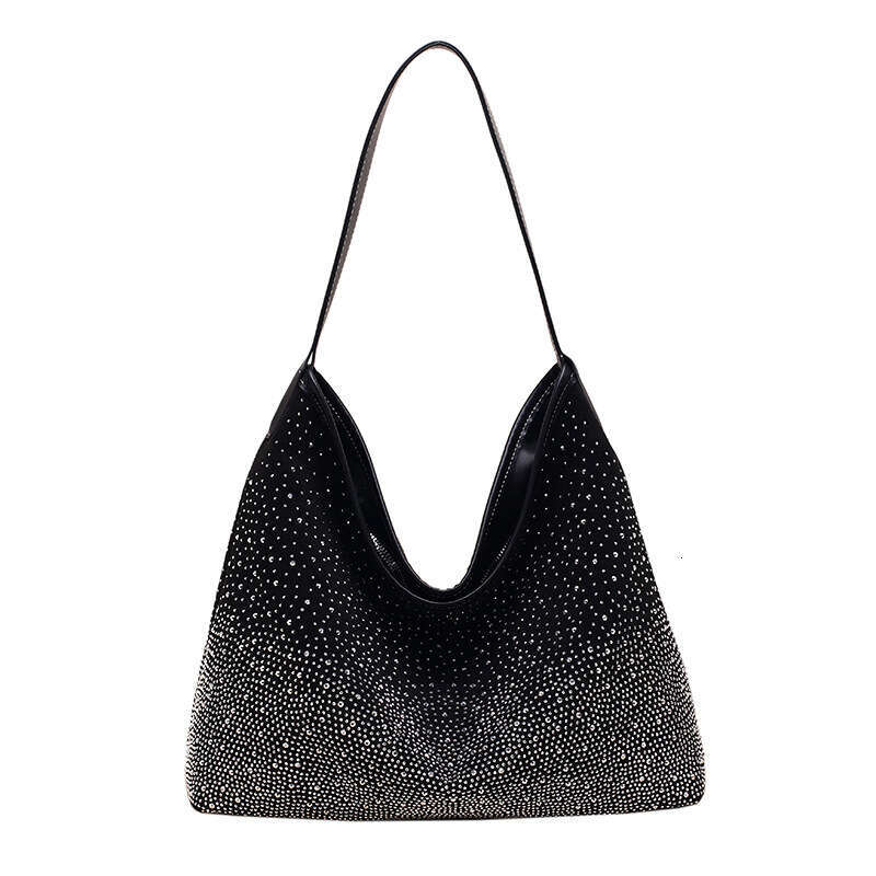 Small niche studded bright dia commuting shoulder bag, style versatile, large capacity spicy girl handbag, 2024 versatile style, new trendy clothing i