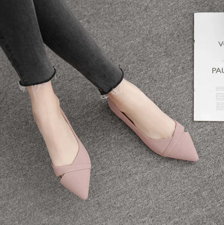 Fashion and casual flat shoes for women summer breathable and comfortable soft sole single point toe shallow 2024 241213