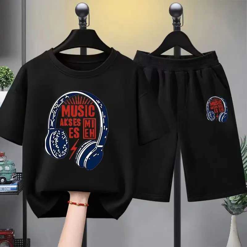 Clothing Sets Summer Baby Girls Clothes Set Children Boy Letter Printed T-shirts and Shorts 2pcs Suit Kid Casual Top Bottom Outfits tracksuits H241214