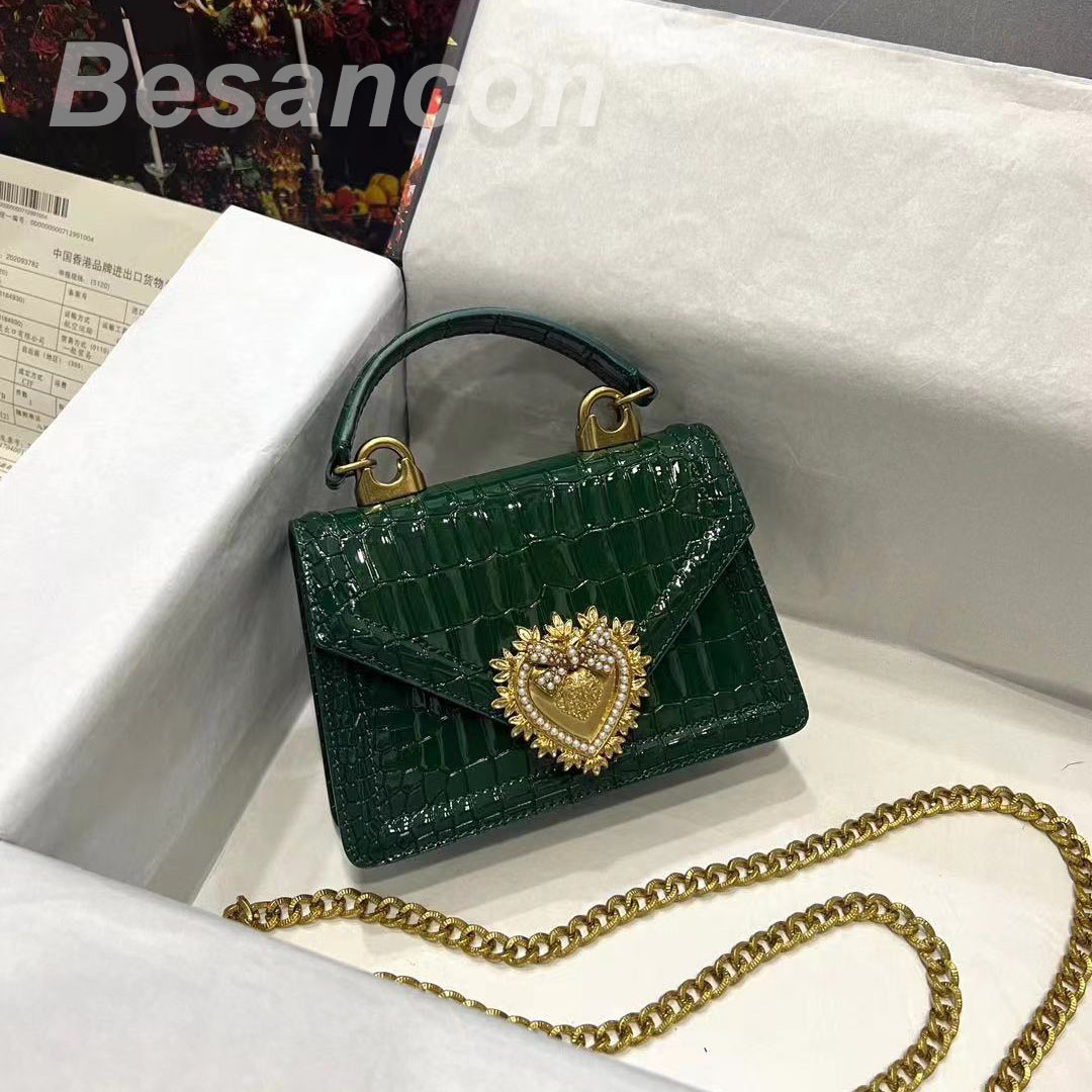Cowhide Crocodile Leather Shoulder New For Women Hot - Chain Flip Design, Retro Style, Party Crossbody Bag Fashion bags