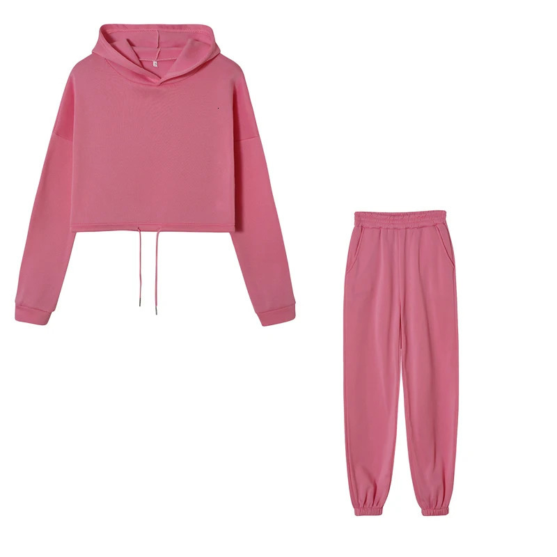 Fashion Trend Womens Wear Longsleeved Sports Casual Suit Waist Twopiece Set 241203