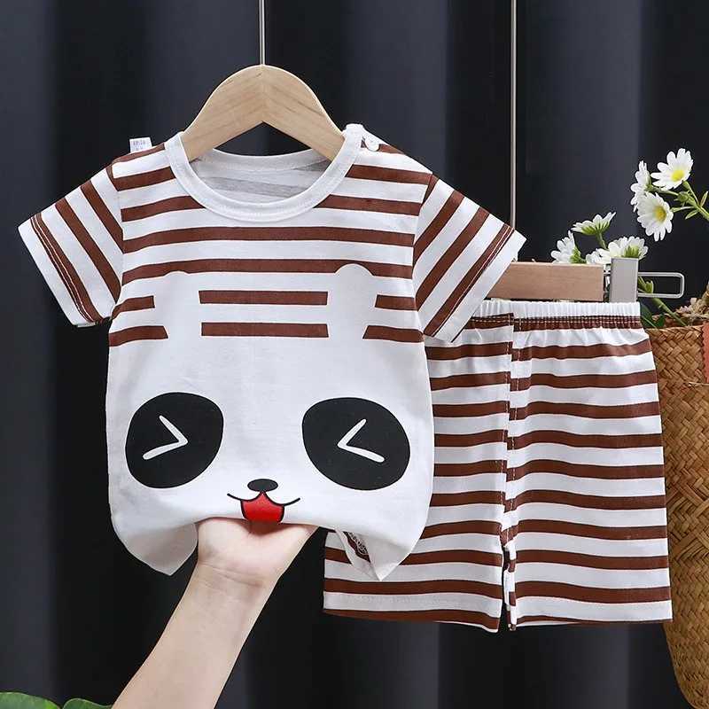 Clothing Sets Baby Clothes Suits Cartoon Little Bear TShirt Shorts 2 Piece/Set Kids Boys Fashion Casual Costume New Short Sleeve Tracksuits H241214