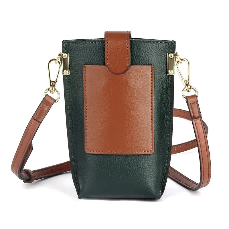Fashion Mobile Phone Bag Woman Leather Handbag Small Shoulder Bag Ladies Genuine Leather Messenger Bags 241213