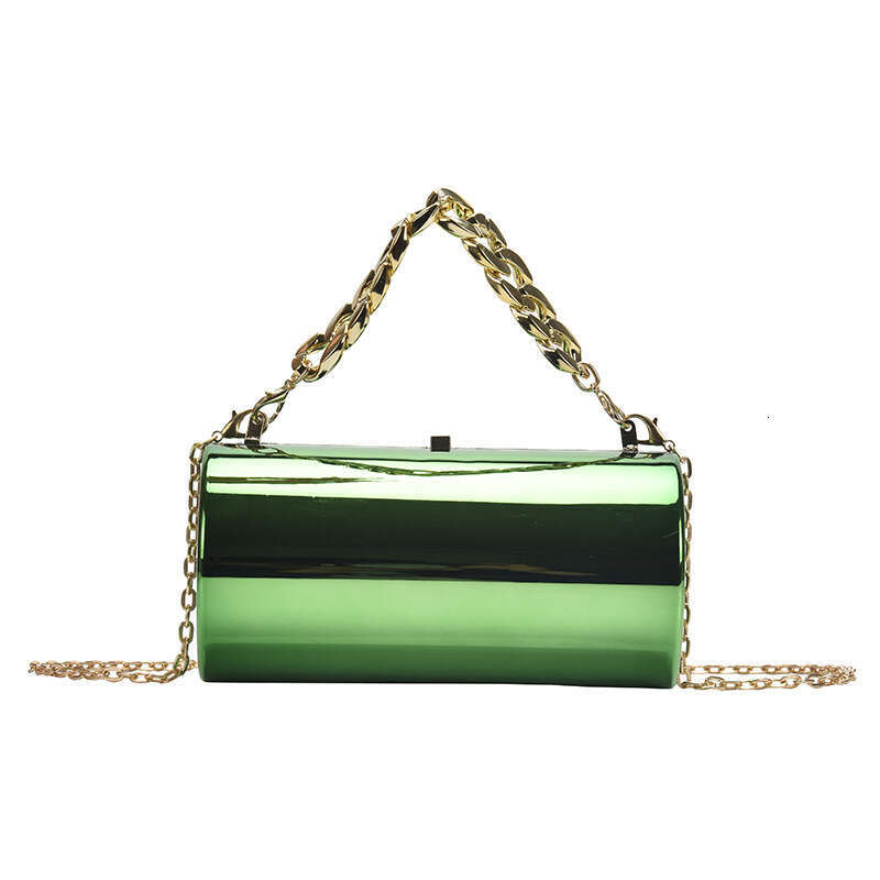 Ins internet celebrity shiny bread women's chain single shoulder crossbody cydrical niche pen holder bag women 2024 new casual fashion trend clot