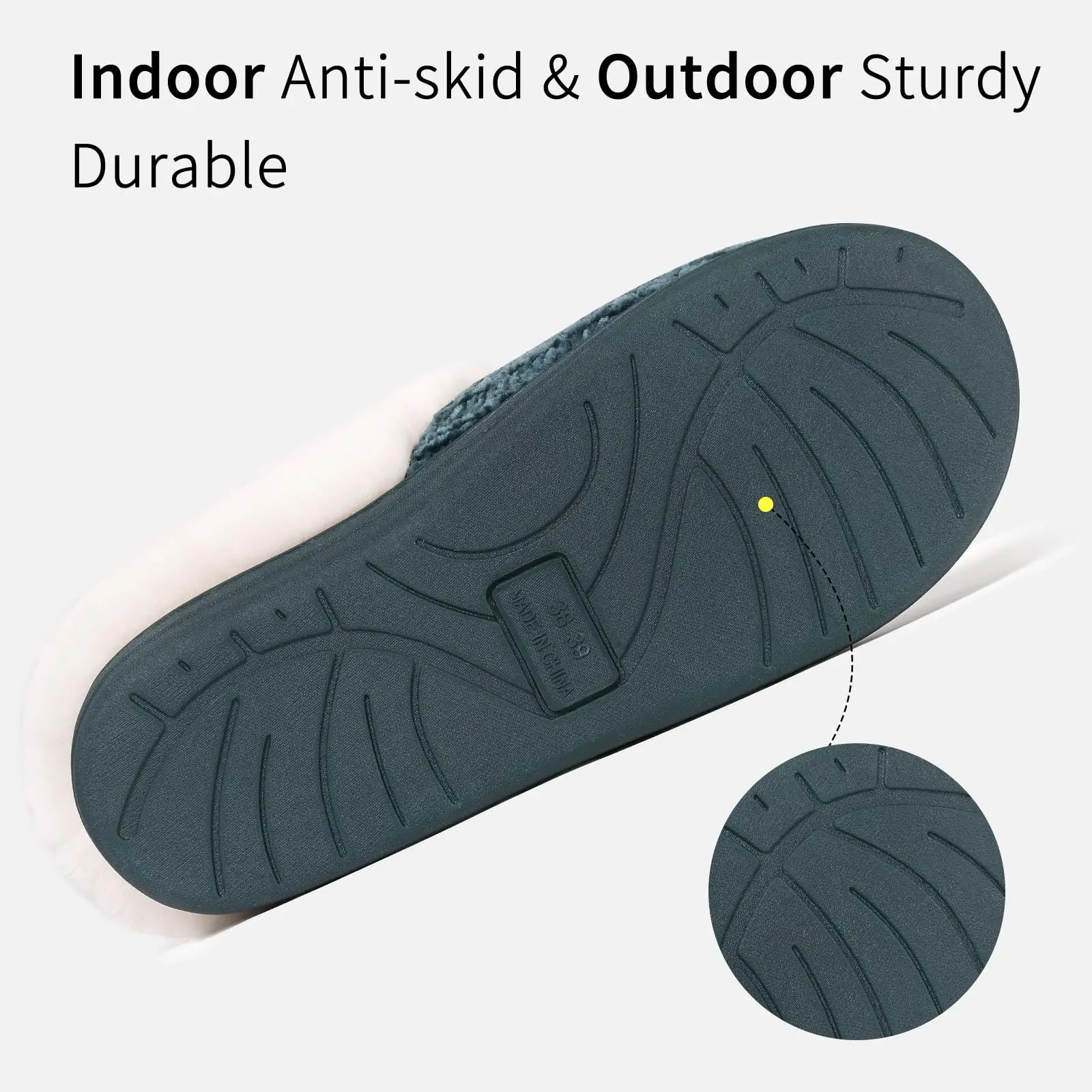 Litfun Mens Winter Plush Slippers Warm Knit Fleece Lined Furry Slides Women Indoor Soft Fuzzy Shoes Fluffy Men Cotton 241214