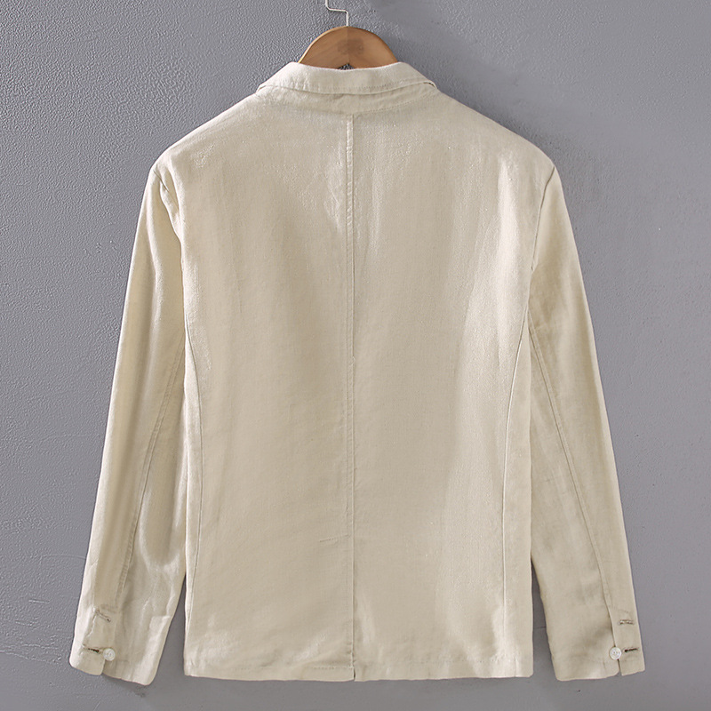 X1215Pure linen suit for men Spring and autumn linen material small suit business casual wear thin style