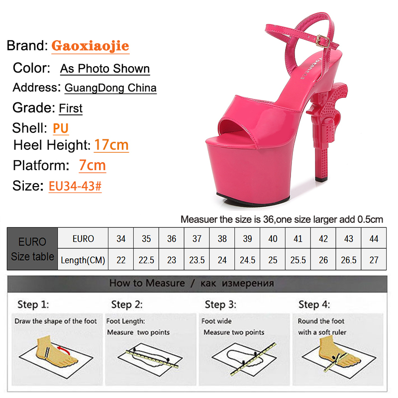 Women's Personality Strange Style Gun Heel Shoes Fashion Platform Model High Heels Ankle CRYSTAL Tassels Design Party Sandals