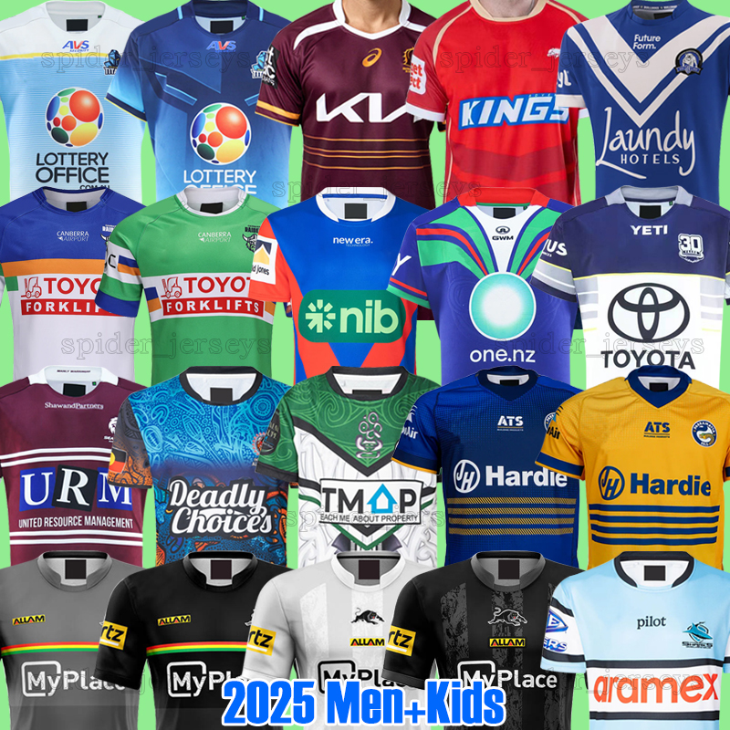S-5XL 2025 BRONCOS WARRIORS Rugby Jerseys SHARKS MAORI TITANS ALL STARS INDIGENOUS PANTHERS SEA EAGLES KNIGHTS Cowboys EELS Men Uniforms Shirts Kids Kits Sets