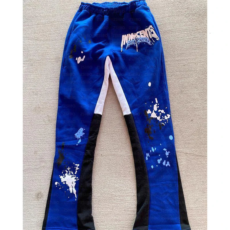 Y2k Pants Men Loose Print Trousers Casual Sweatpants Mid Waist Sporty Female Clothes Streetwear Hip Hop Vintage Flared Pants 241214