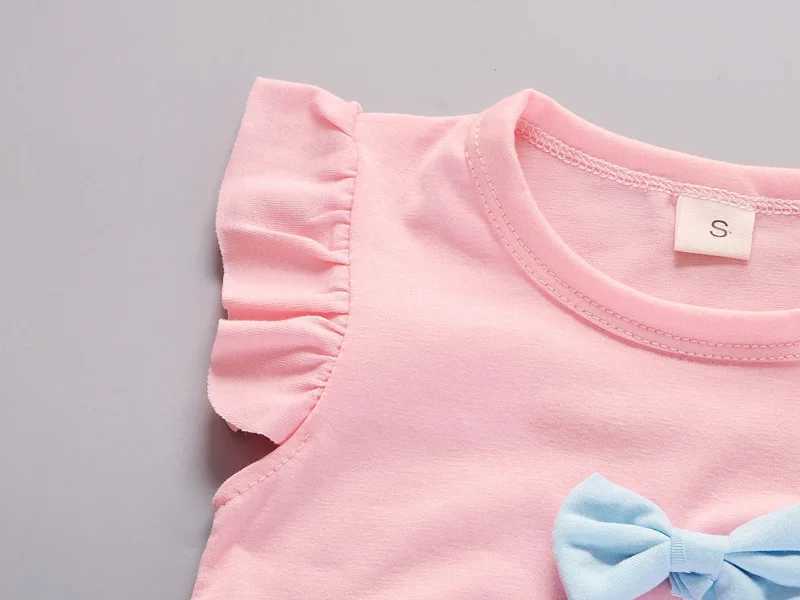 Clothing Sets Childrens Girls Clothes Summer New Baby Girl 1 2 3 4 Year Fashion Cute Vest Shorts 2Pcs/Sets Infant Outfits Kids Tracksuits H241214