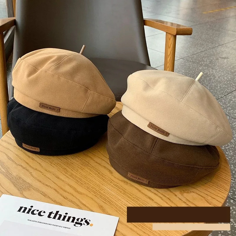2024 AutumnWinter Wool Beret Fashion British Style Painters Hat Retro Edition Mens Spring 241210