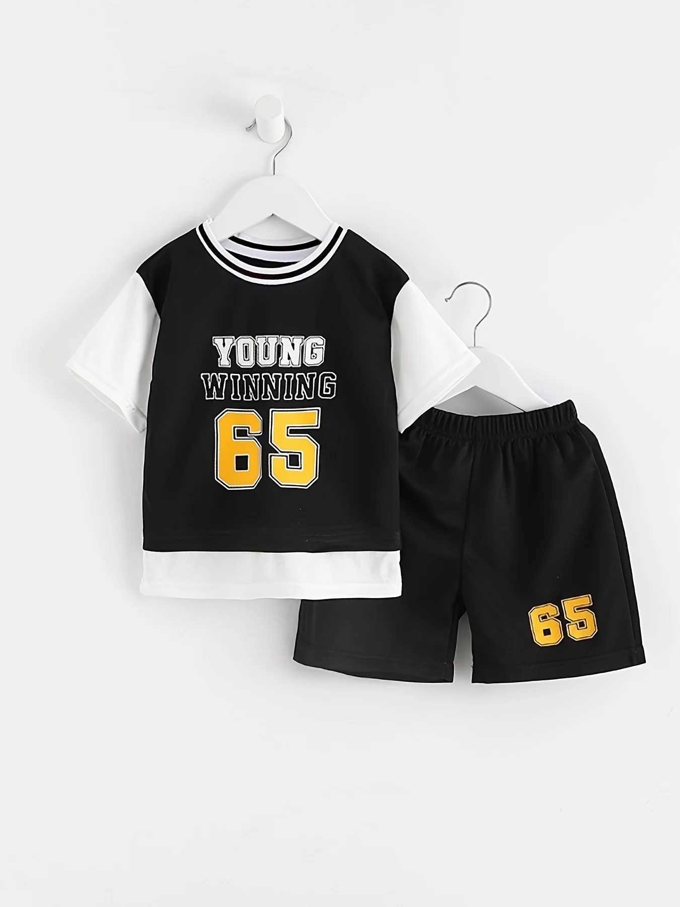 Clothing Sets Summer Baby Boy Clothes Set Kid Girls Breathable Patchwork T-shirts And Shorts 2pcs Suit Children Top Bottom Outfits Tracksuits H241214