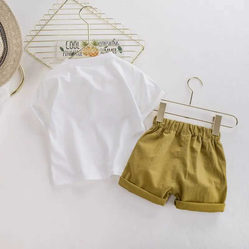 Clothing Sets New Children Cotton Summer Baby Boy Girl Clothes Cartoon T Shirts Shorts 2Pcs/sets Infant Kids Fashion Toddler Tracksuits SETS H241214