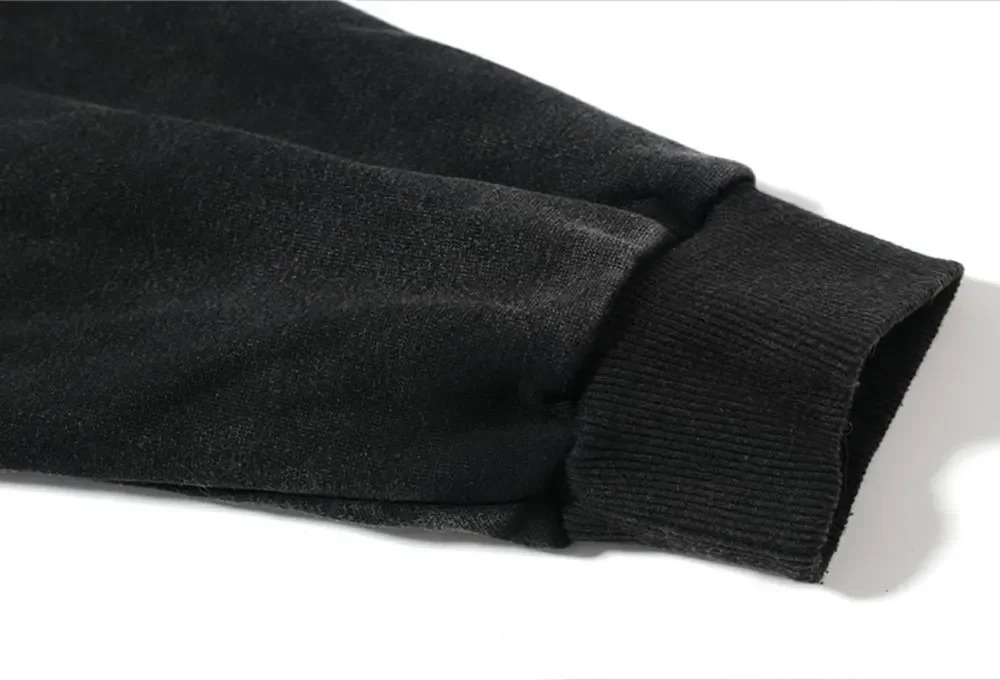 Vintage Street Clothing Hip Hop Washed 380G Cotton CAS Pattern DTG Printed Hoodie Sweatshirt Mens Homestay Pullover Hoodie Y2K 241214