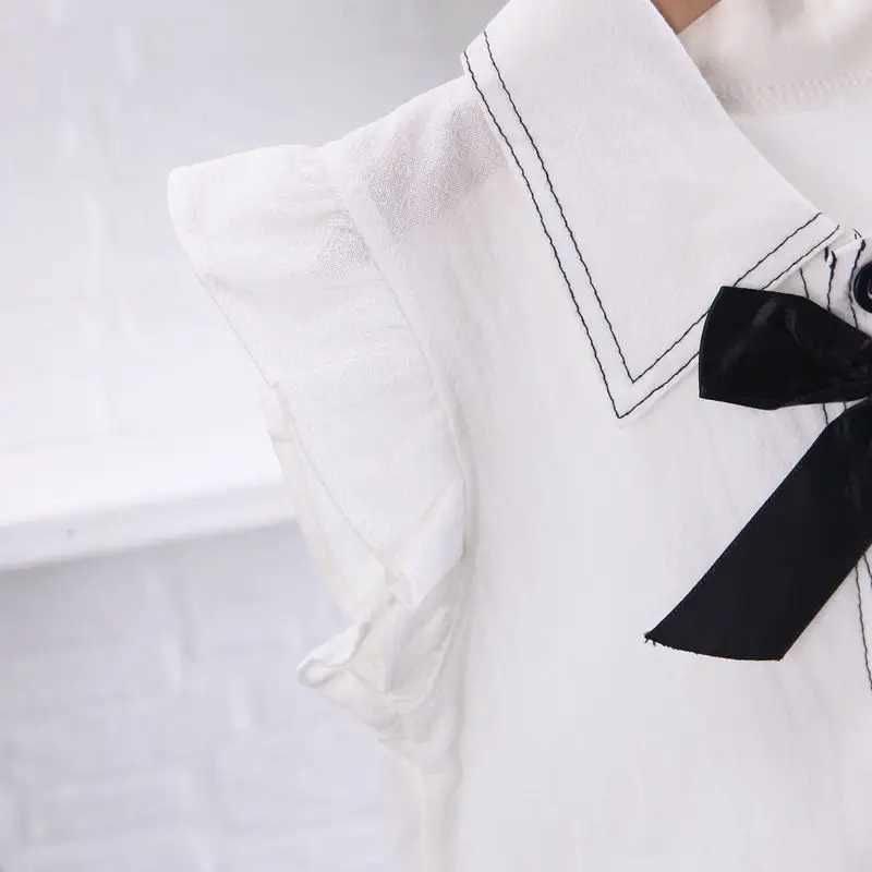 Clothing Sets Summer Children Kids Girl Clothes Cartoon Solid T-Shirt Shorts 2pcs/Sets Baby Toddler Fashion Cotton Clothing Infant Tracksuits H241214