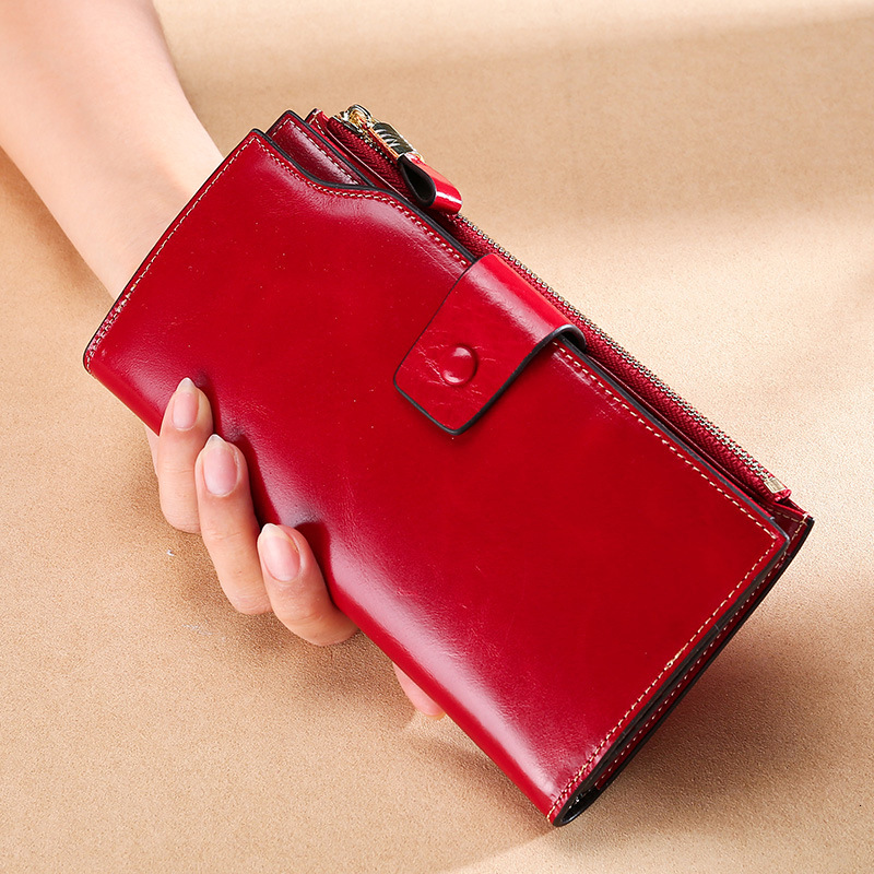 New Unisex Designer Leather Long Wallet With RFID Anti-theft Brush And Multiple Card Slots Women's Handbag Casual Outdoor Handbag