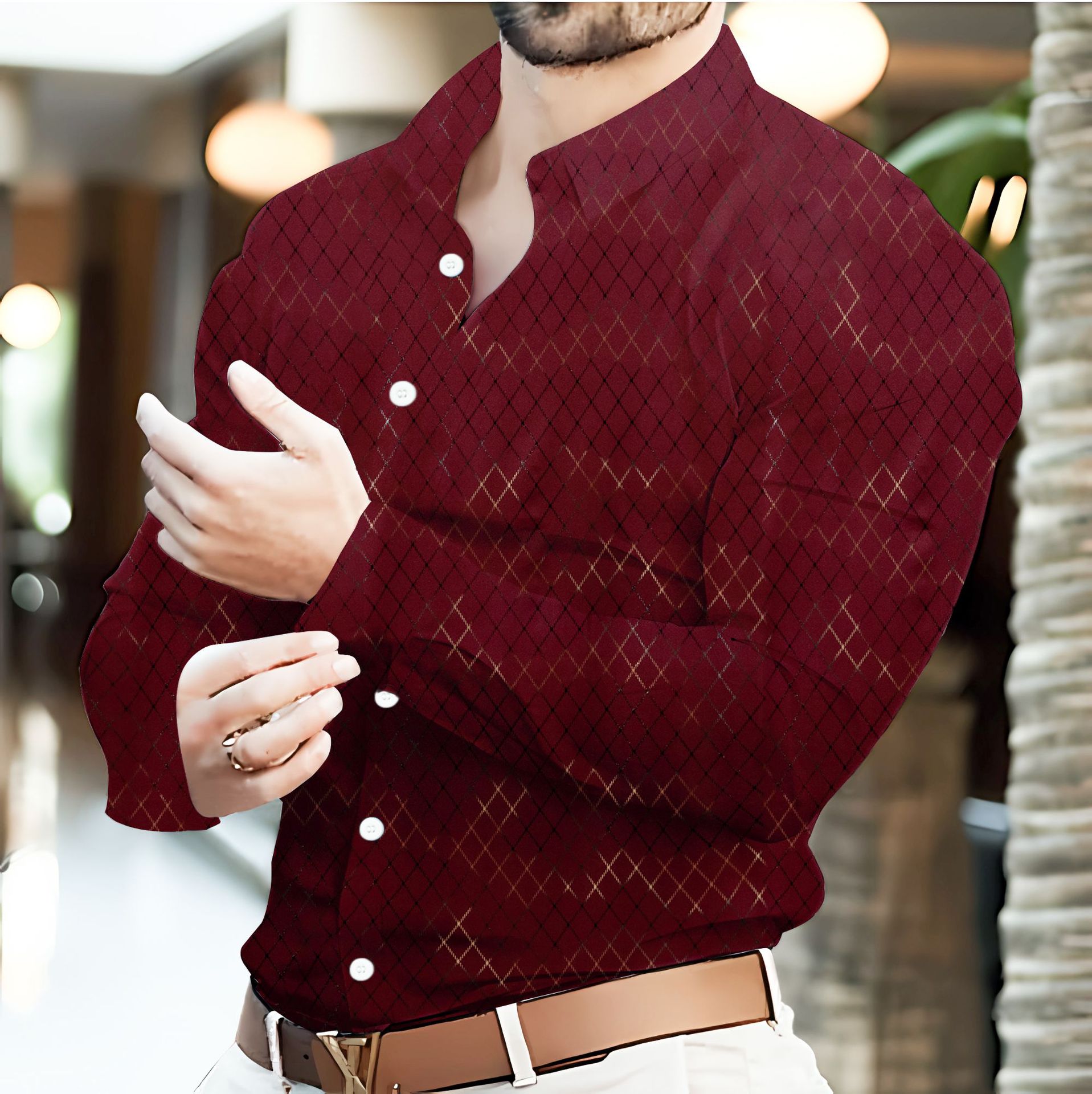 New Designer Long-sleeved Casual Cotton Plaid Shirts For Men Fashion Comfortable Tops Clothing Camisa Masculina Chemise Wholesale High Quality Shirt B