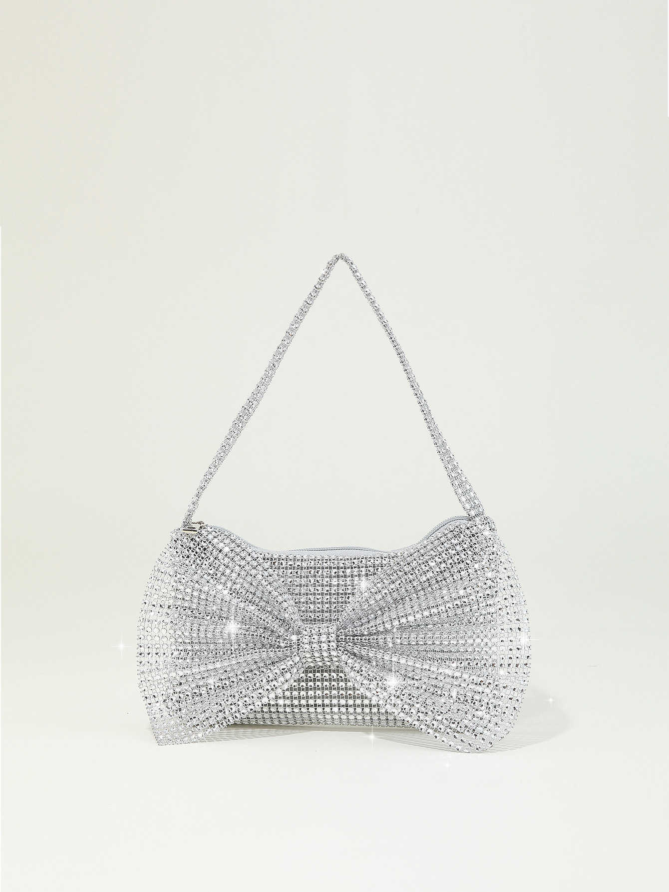Clutch Bag New Shiny and Sparkling Water Diamonds with Diamonds and Bow Knot Decoration for a Small Design Mini Handheld Party Banquet Bag 240920