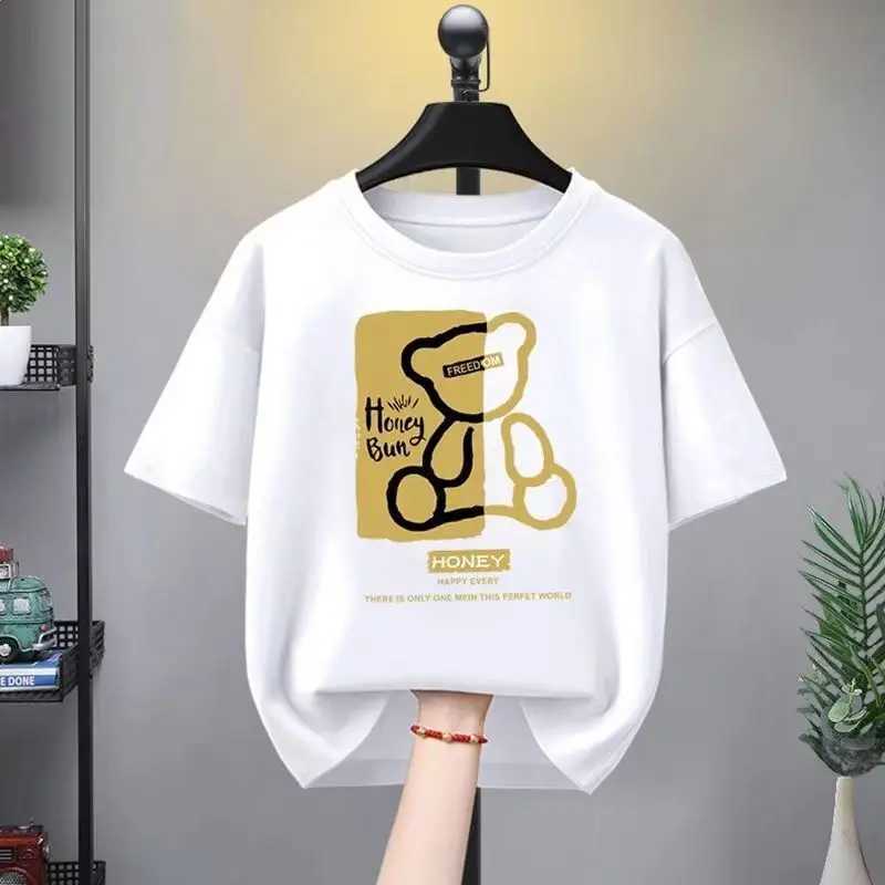 Clothing Sets Summer Baby Girls Clothes Set Children Cartoon Bear Printed T-shirts and Shorts 2 Piece Suit Kid Short Sleeve Top Bottom Outfits H241214