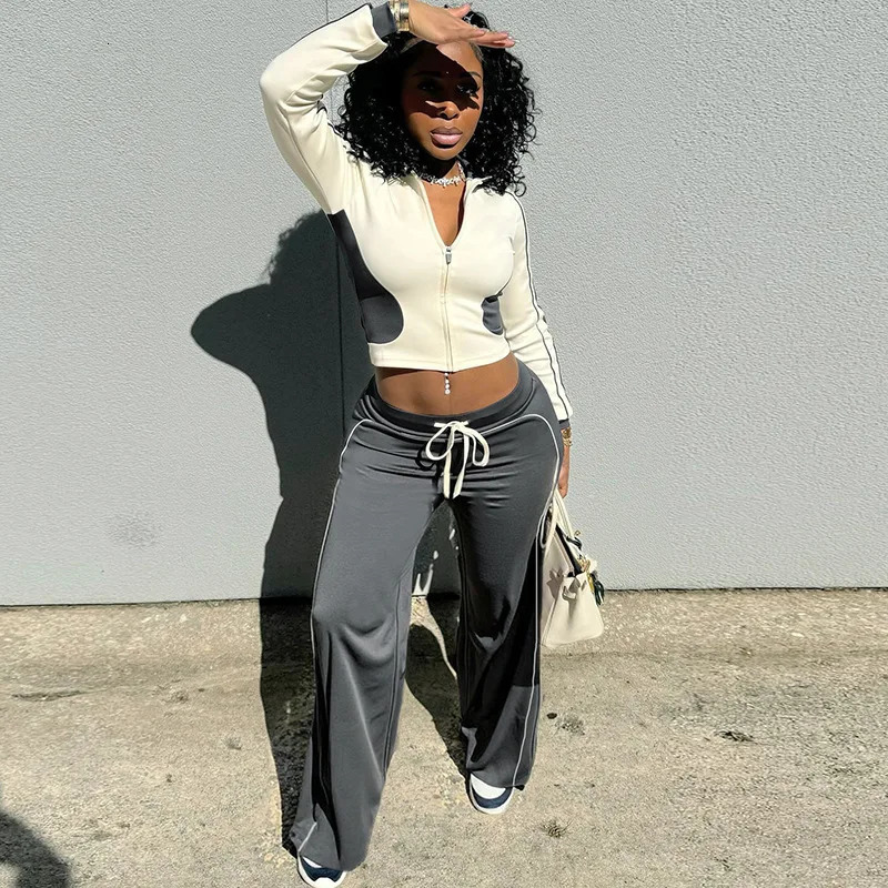 Autumn Joggers 2 Piece Pant Set Outfits Women Winter Tracksuits Y2K Streetwear Clothes Sexy Sweatsuits Two Sets 241209