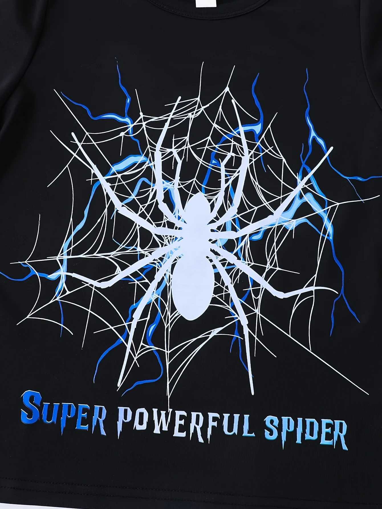 Clothing Sets Summer Baby Boy Clothes Set Kid Girls Cartoon Spider Printed T-Shirts And Shorts 2pcs Suit Children Top Bottom Outfits Tracksuit H241214