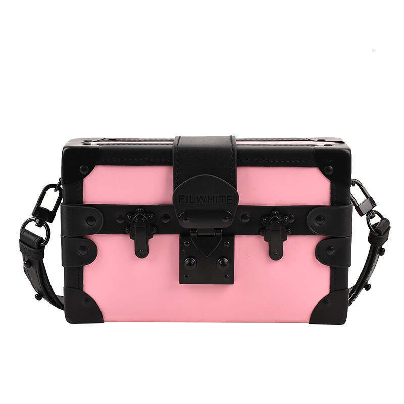 Summer internet celebrity French high-end contrasting color small square box single shoulder crossbody phone bag 2024 temperament versatile new trendy