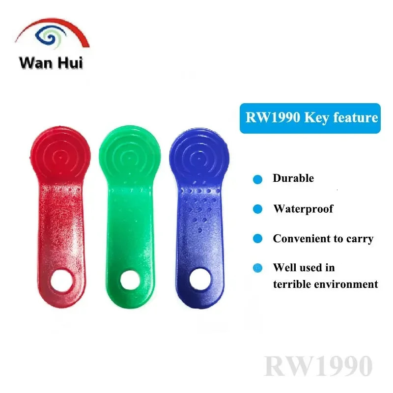 100 pieces of RW1990 F5 rewritable RFID tag touch card storage key DS1990A key Fob programmable copy Dallas sauna card home 241209