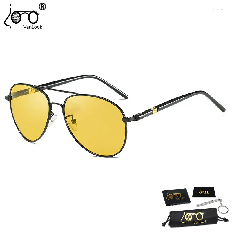 Sunglasses Yellow Night Driving Men Polarized Women Pochromic Lens Fashion Anti UV400 Sun Glasses Shade Specs