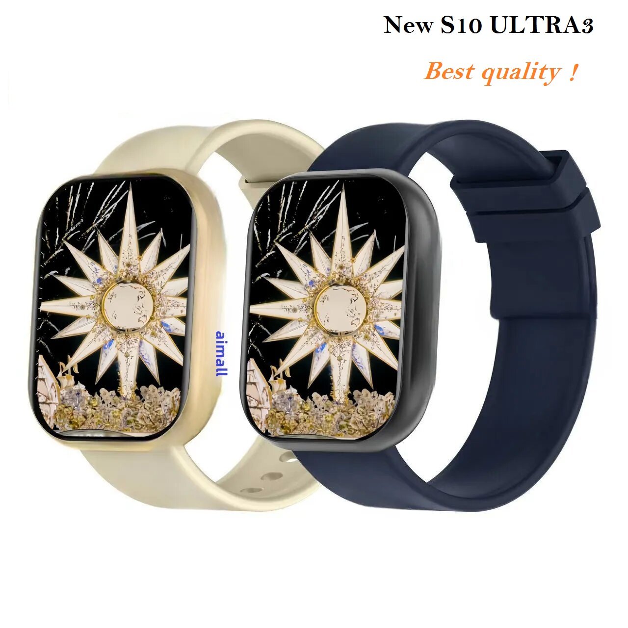 Ultra Series 9 Smartwatch - Tracker Fiess 49 mm imperméable avec charge sans fil et bracelet marin durable