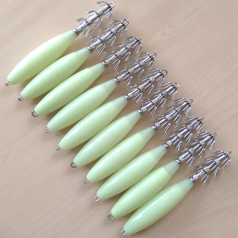 Luminous 17g/33g/45g/55g/65g/72g Octopus jig Glow in Dark Squid Jigs Hard fishing lure sharp fishing hook 241214