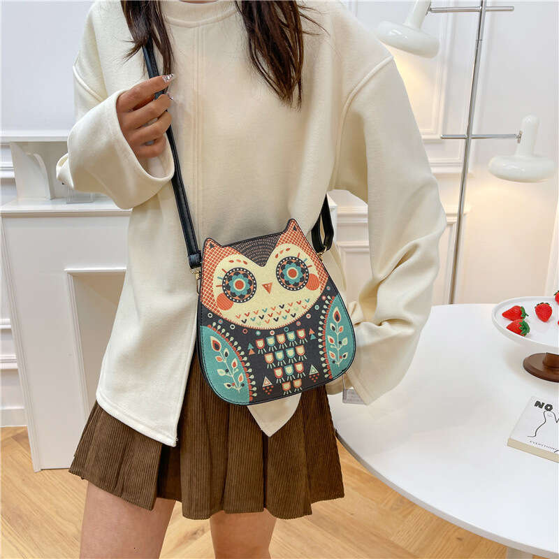 Alien bag for women, 24 styles, Instagram cartoon crossbody small square ethnic style niche commuting shoulder bag, 2024 new casual fashion trend clot