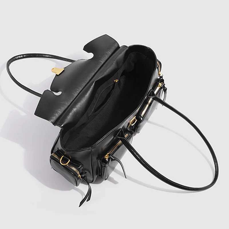 Luxury Designer Handbags Wen Vintage Underarm Bags Fi Handbags Wooden Pocket Motorcycle Bag Large Capacity Shoder Bag Z250514