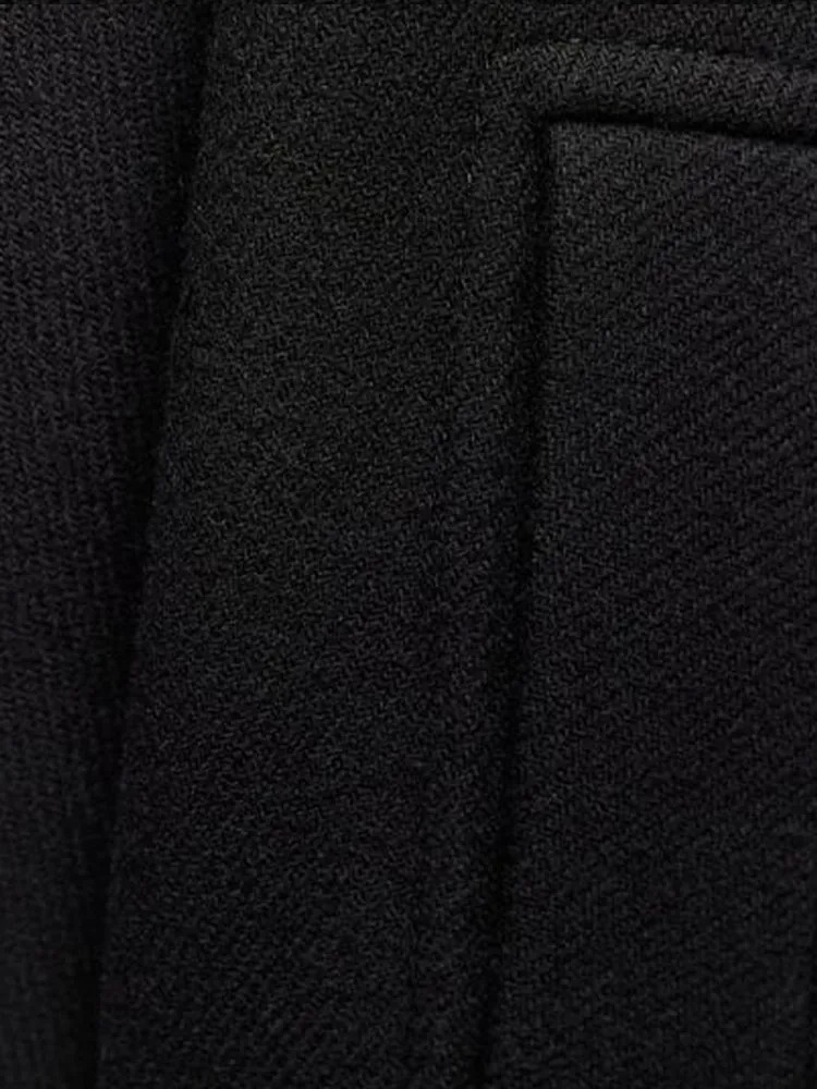 Womens retro solid long sleeved womens jacket elegant autumn winter pocket womens jacket 241214