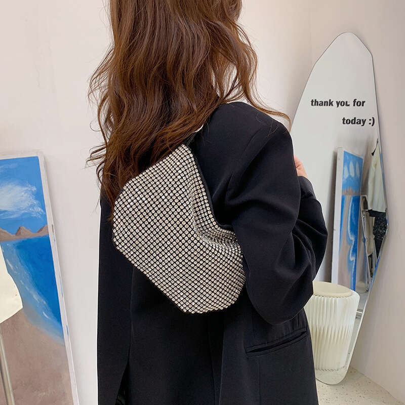 Niche Super A Water Bright Dia Bag for Women Instagram Fashion Single Shoulder Underarm Internet Celebrity Live Streaming Handheld Crossbody Bag, 2024