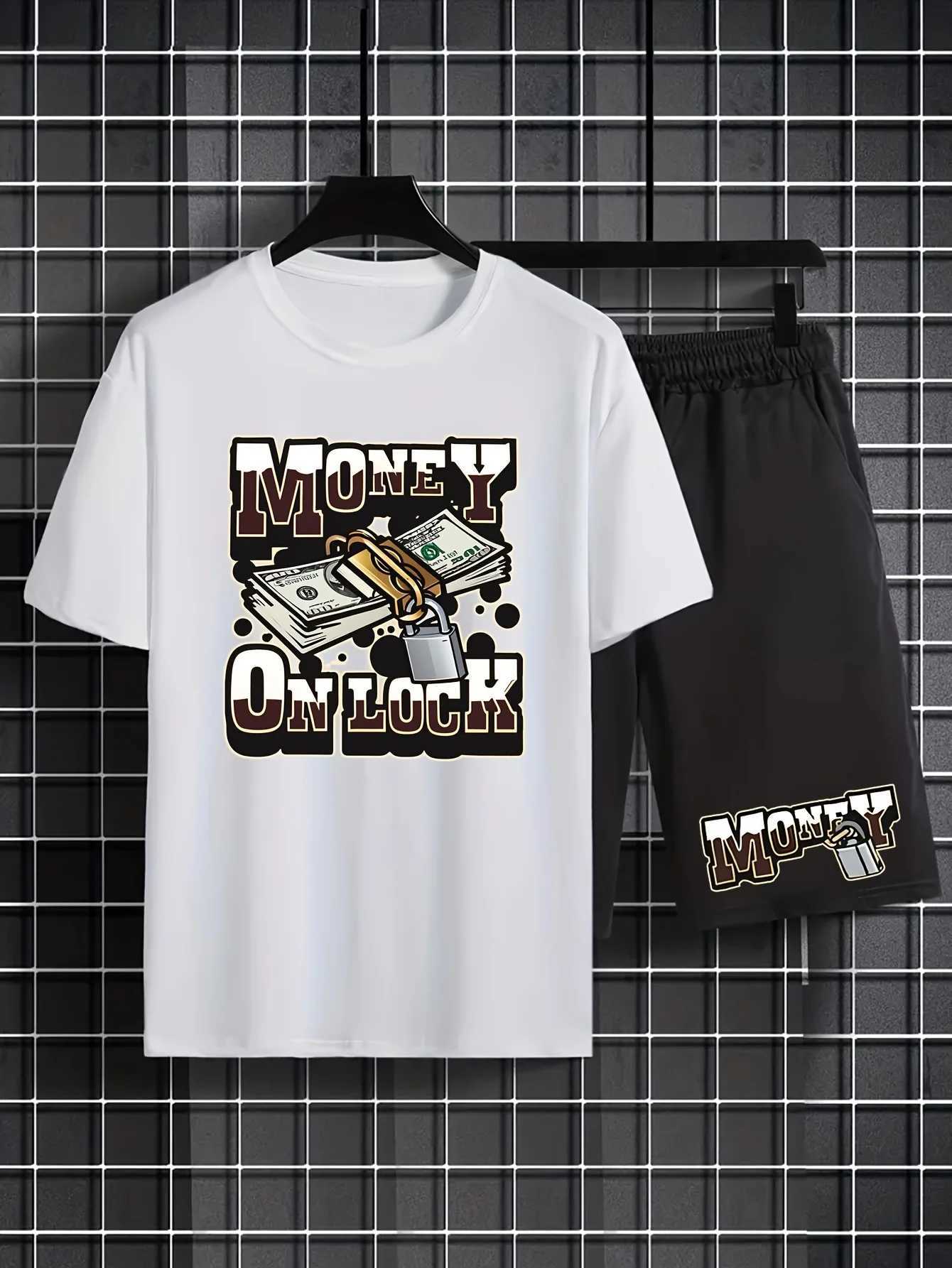 Clothing Sets Summer Baby Boy Clothes Set Kid Money Printed T-shirts And Shorts 2pcs Suit Children Girls Short Sleeve Top Bottom Outfits H241214