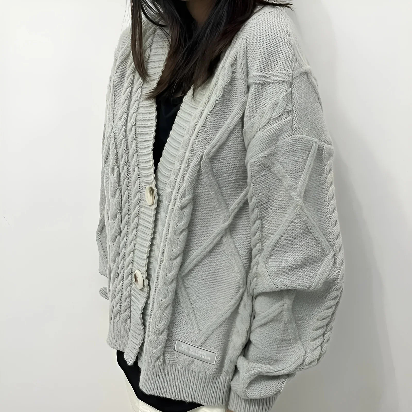 Winter Keep Warm Sweater Women Fashion Solid Casual Tops Female Autumn Knitted V-neck Long Sleeve Grey Ttpd Cardigans Women 241214