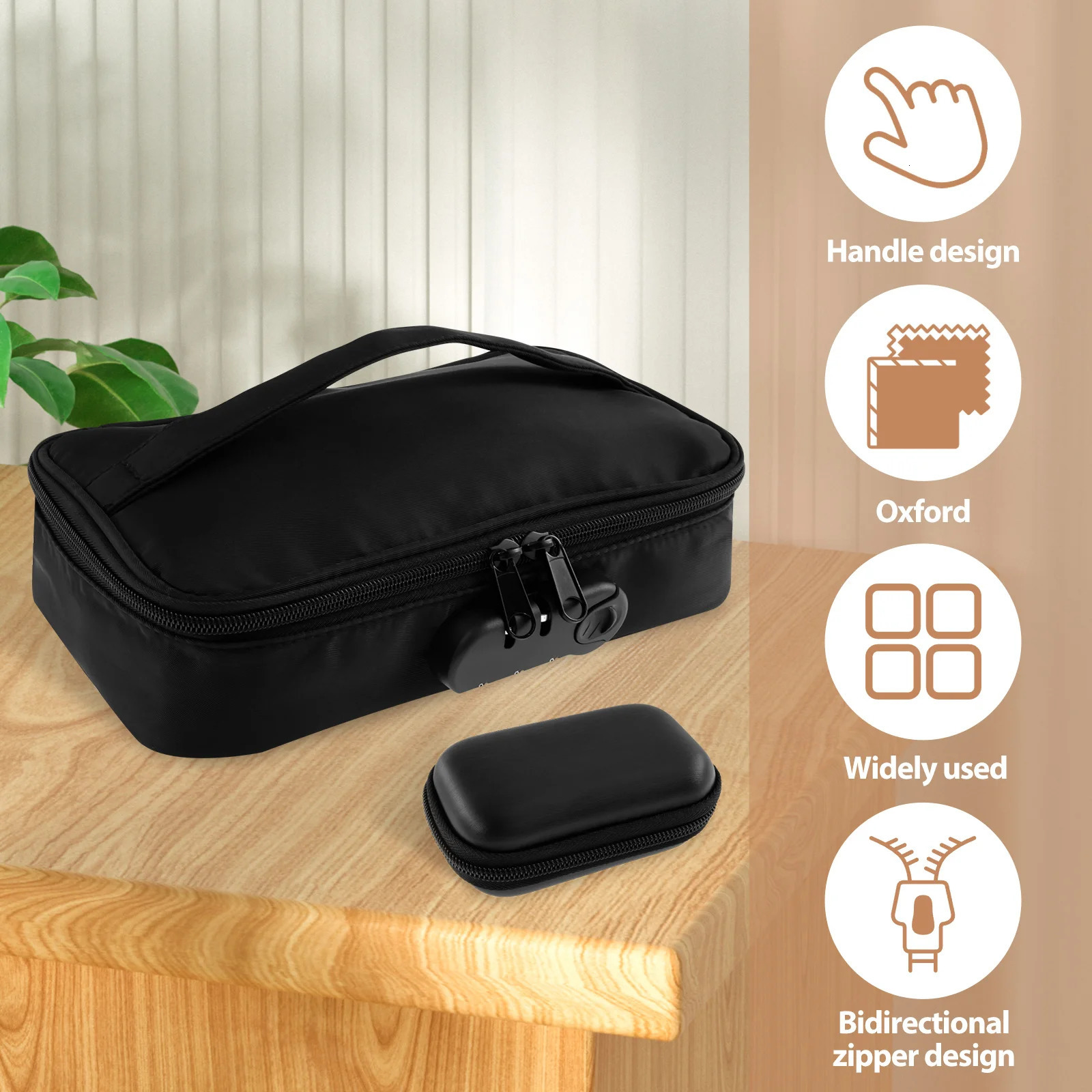 Lockable Toy Storage Bag Portable Locking Bag with Mini Zipper Box Lightweight Locking Organizer Bags Home Storage Organizer Bag 241214
