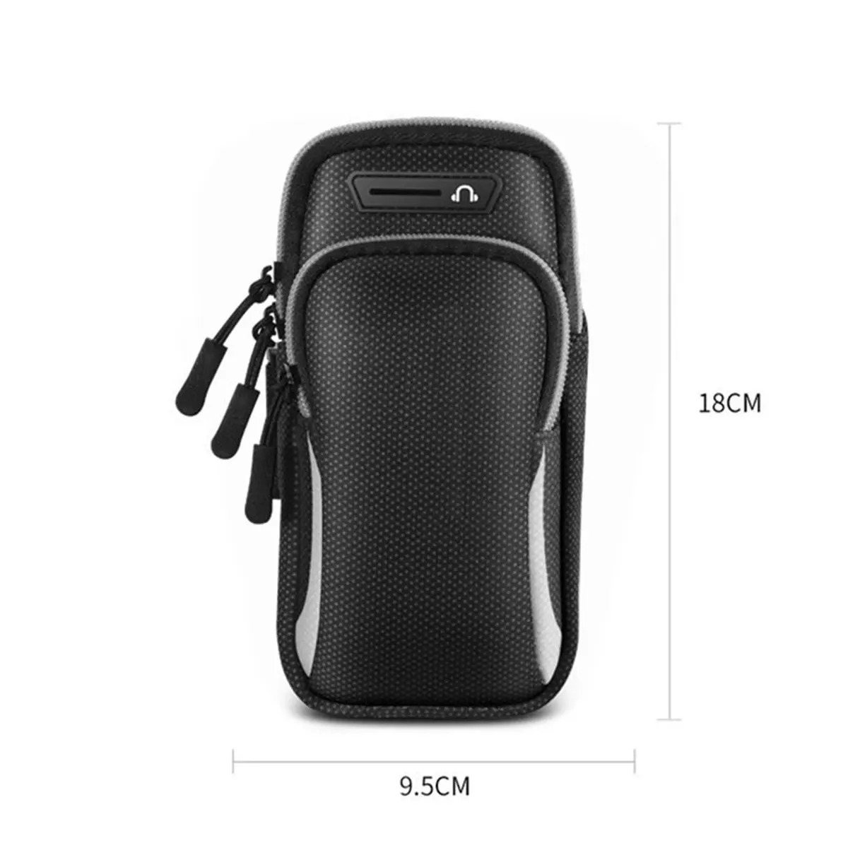 Phone arm bag with headphone jack waterproof breathable sports running bag gym phone holder 241213