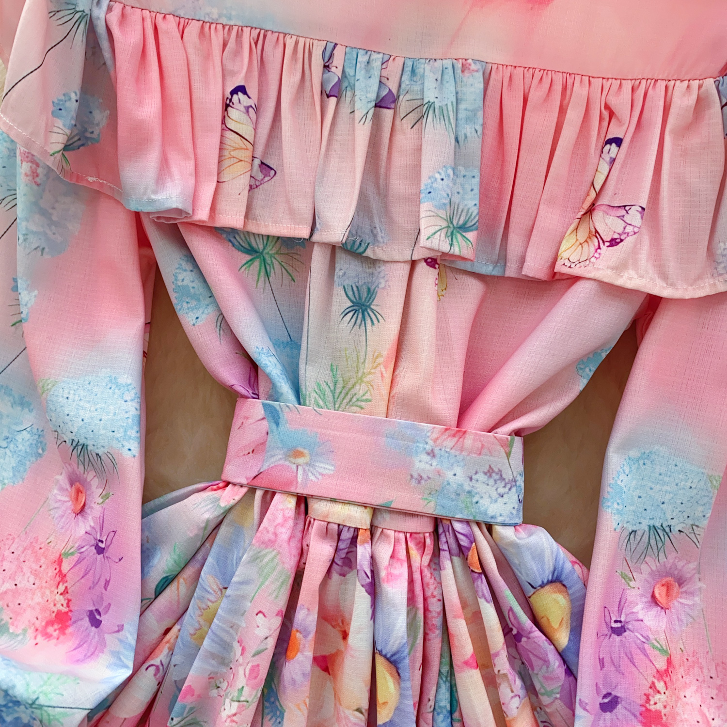 Dresses 2025 Spring Summer Gorgeous Wer En Robe Dress For Women Ruffles Long Lantern Sleeve Single Breasted Belt Mini Vestidos