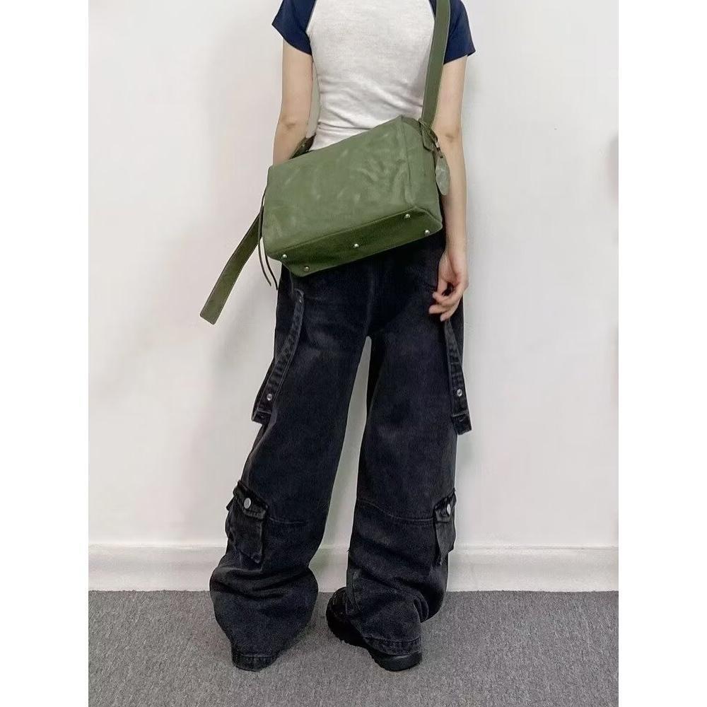 Spring Autumn American Hip Hop Personalized Washed Jeans for Men and Women Loose Multi Pocket Work Wear Casual Pants y2k