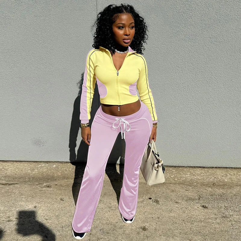 Autumn Joggers 2 Piece Pant Set Outfits Women Winter Tracksuits Y2K Streetwear Clothes Sexy Sweatsuits Two Sets 241209