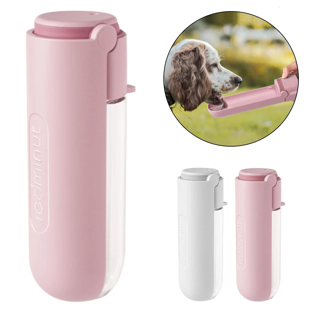 free shipping Portable Bottle Feeder For Outdoor Walking Dog Water Dispenser Pet Travel Drinking Cup With Clamshell Sink 241214