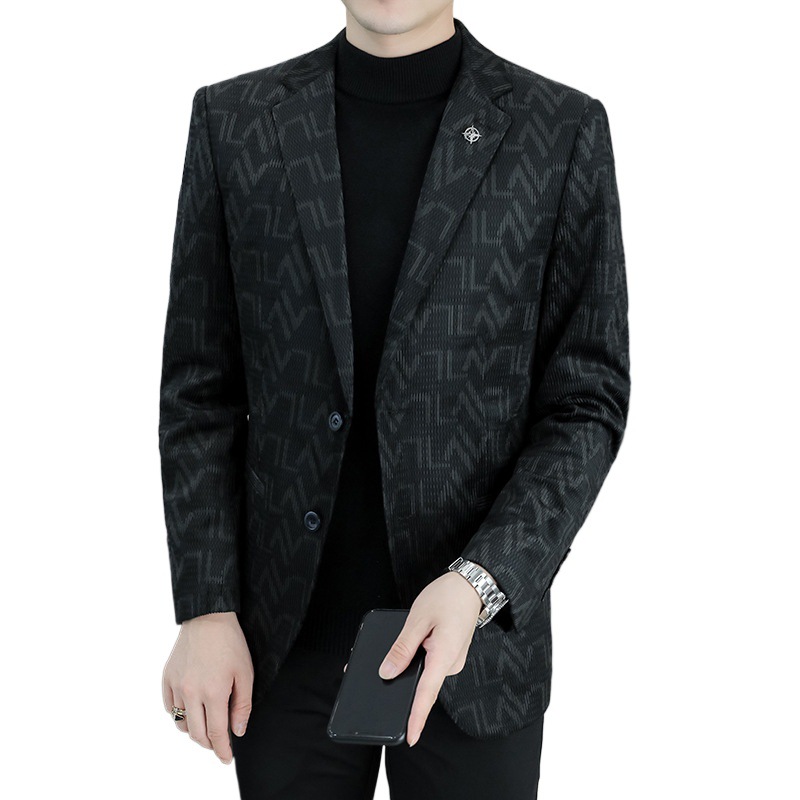 M1215Young men's business casual single suit jacket men's autumn and winter new small suit