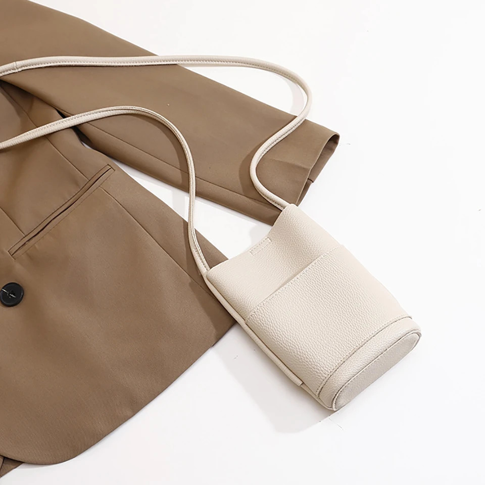 High quality soft Pu leather womens mobile phone bag portable ten font small pocket fashion version shopping mobile phone bag 241213